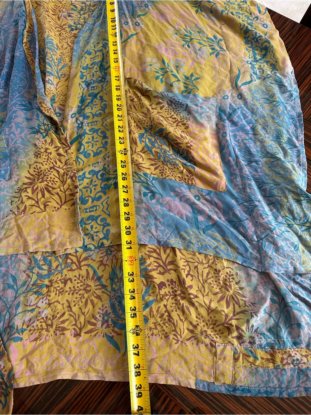 Kantha Bae Silk Boho Kimono Duster Open Front Sz OS - Picture 8 of 10